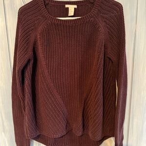 H&M Deep Burgundy Crew Neck Sweater